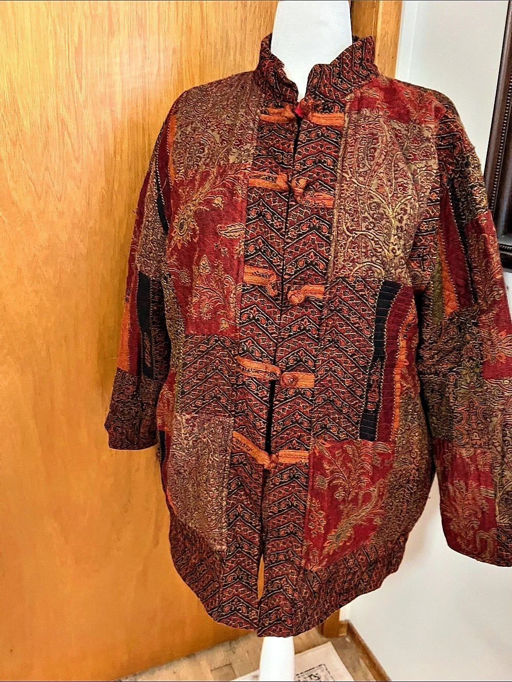 Chico's Design Paisley Wool kimono style Jacket Size 3